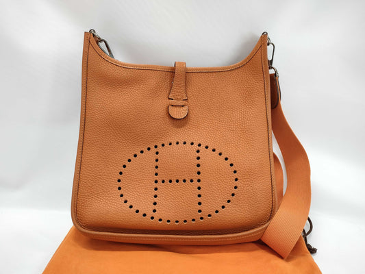HERMES Evelyn 2PM Orange H Shoulder Bag
