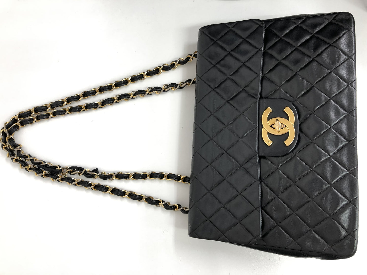 CHANEL Double Flap Deca Matelasse Shoulder Bag