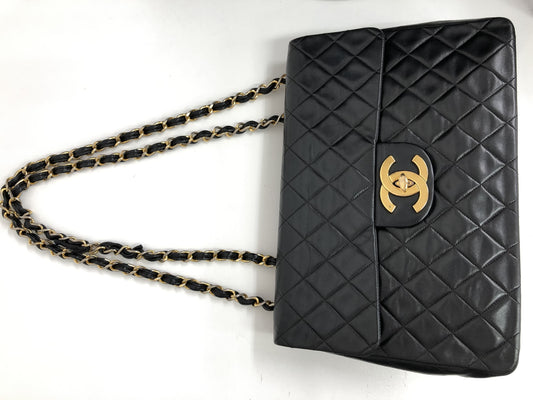 CHANEL Double Flap Deca Matelasse Shoulder Bag