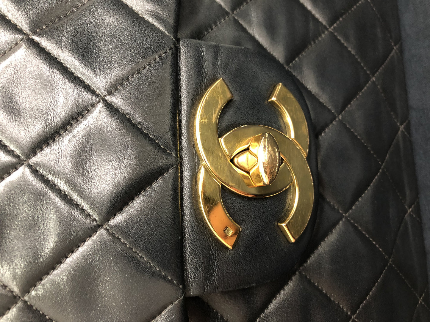 CHANEL Double Flap Deca Matelasse Shoulder Bag