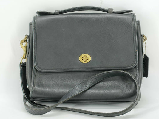 COACH Old Turnlock 2-Way Handbag Black Handbag