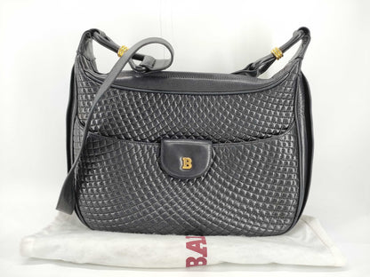 BALLY Old Quilted Shoulder Bag Black Shoulder Bag