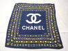 CHANEL Silk Scarf Navy
