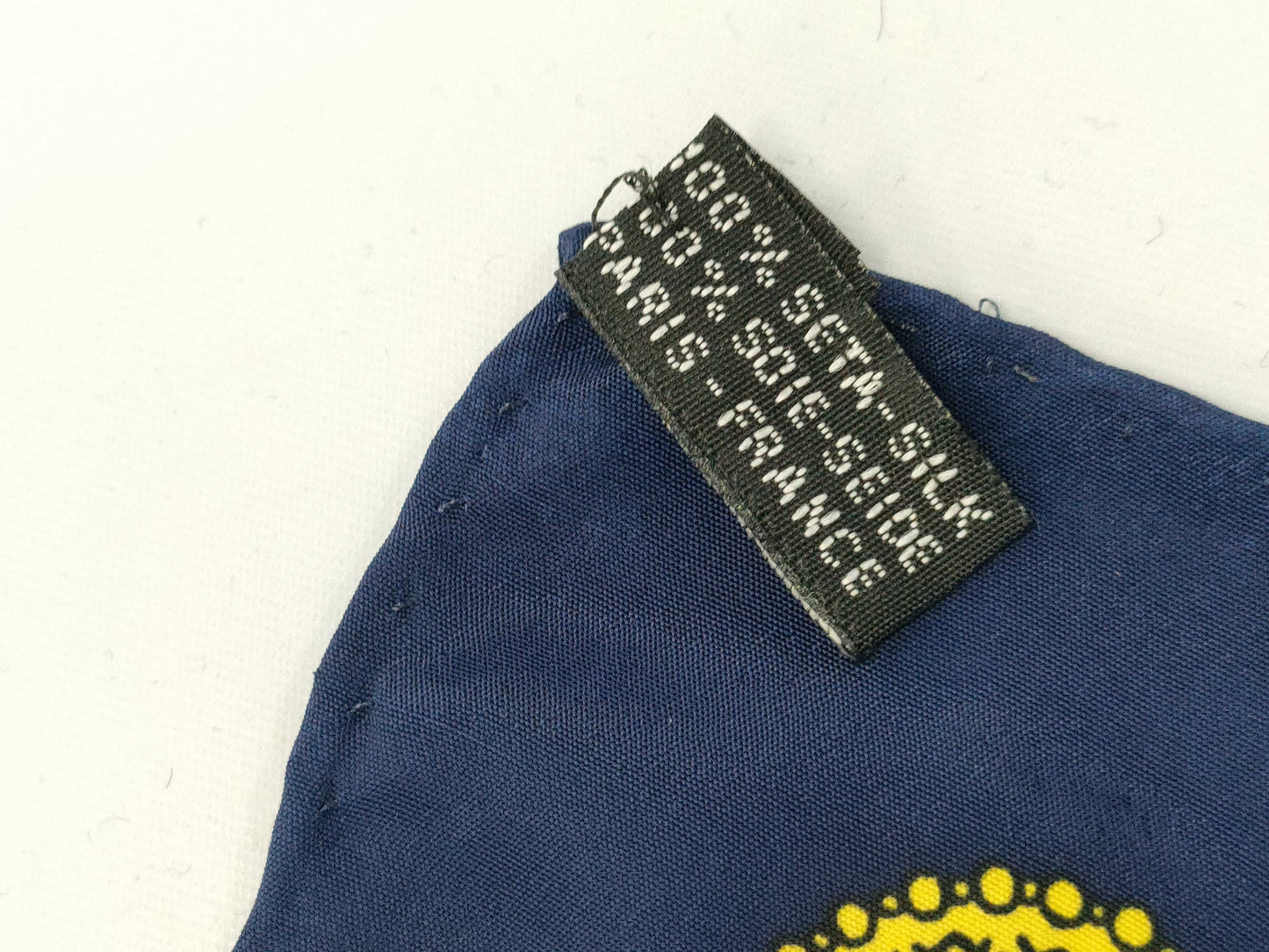 CHANEL Silk Scarf Navy