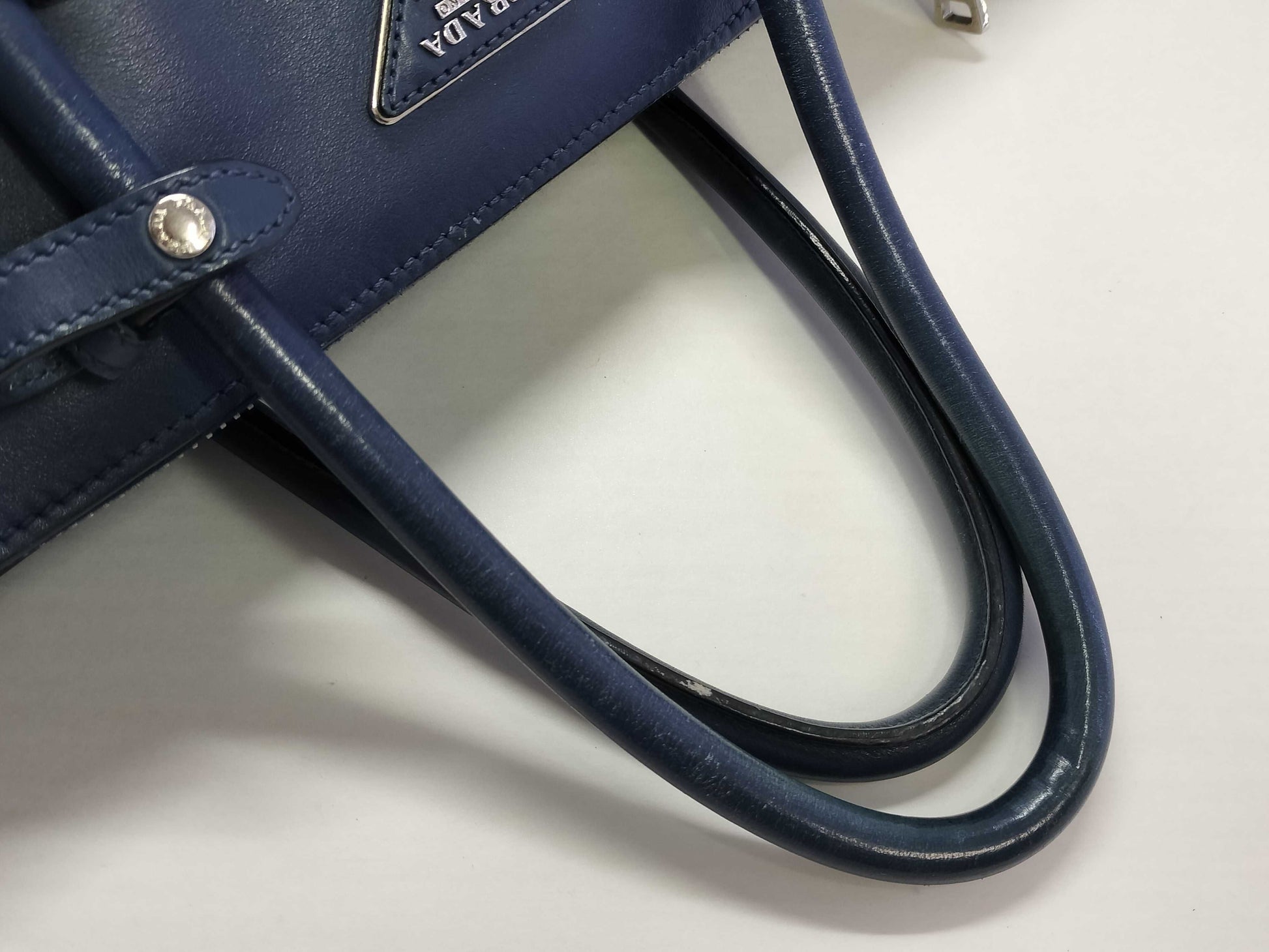 PRADA Prada Handbag Navy x Blue Tote Bag