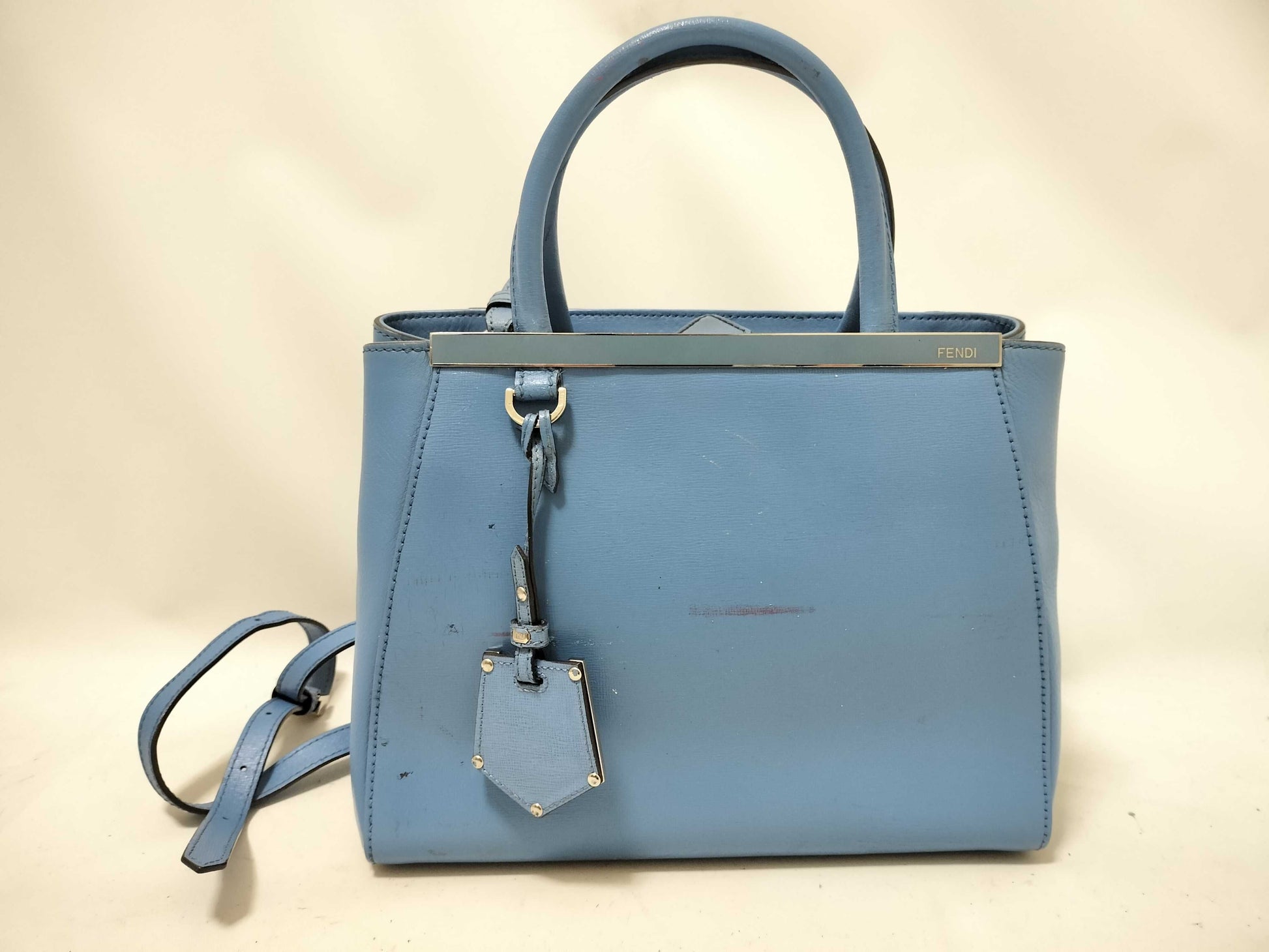 FENDI Petit Toujours 2-Way Ice Blue Handbag