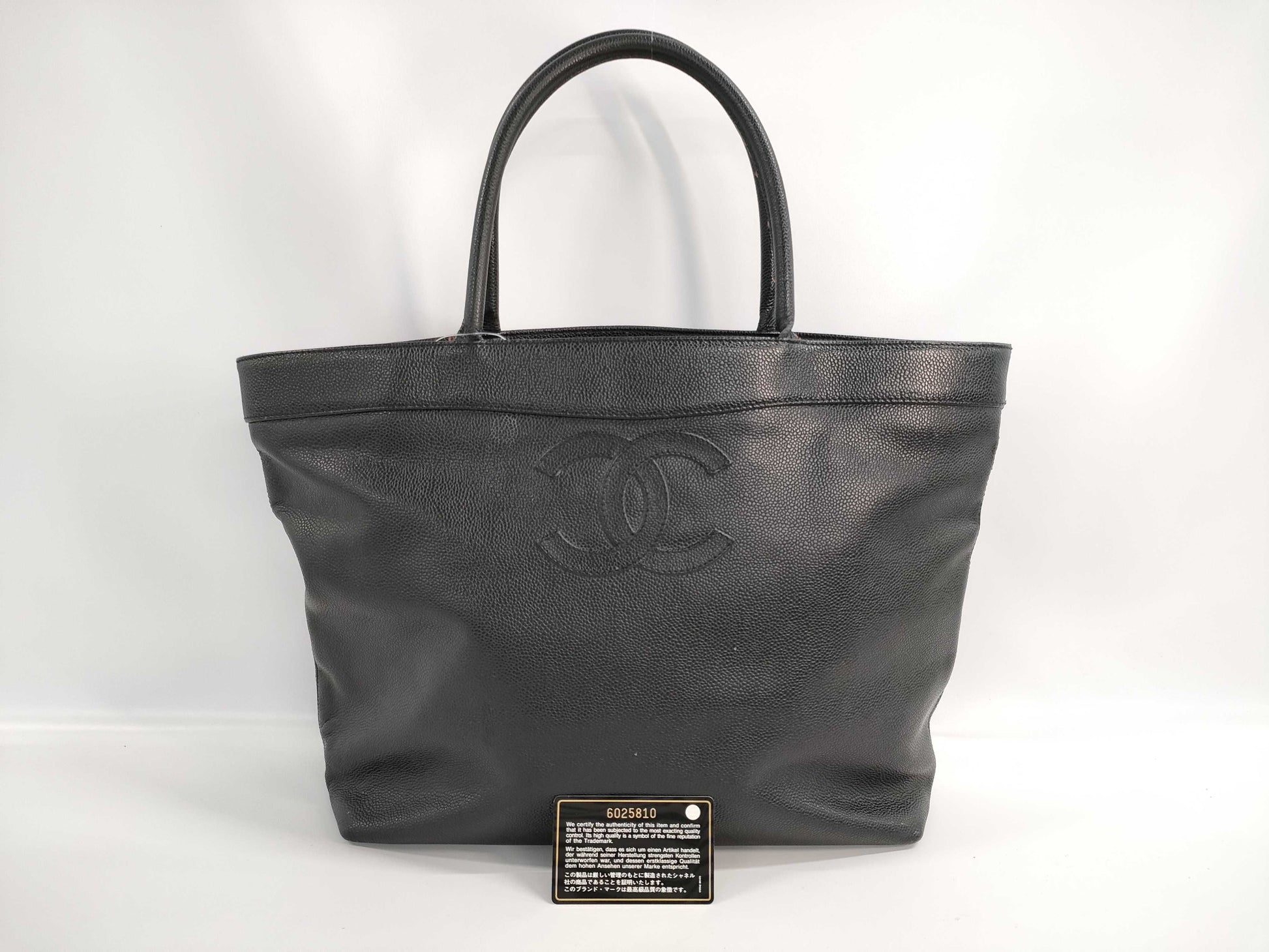 CHANEL Coco Mark Handbag Caviar/No. 6/Gallace Seal Bag