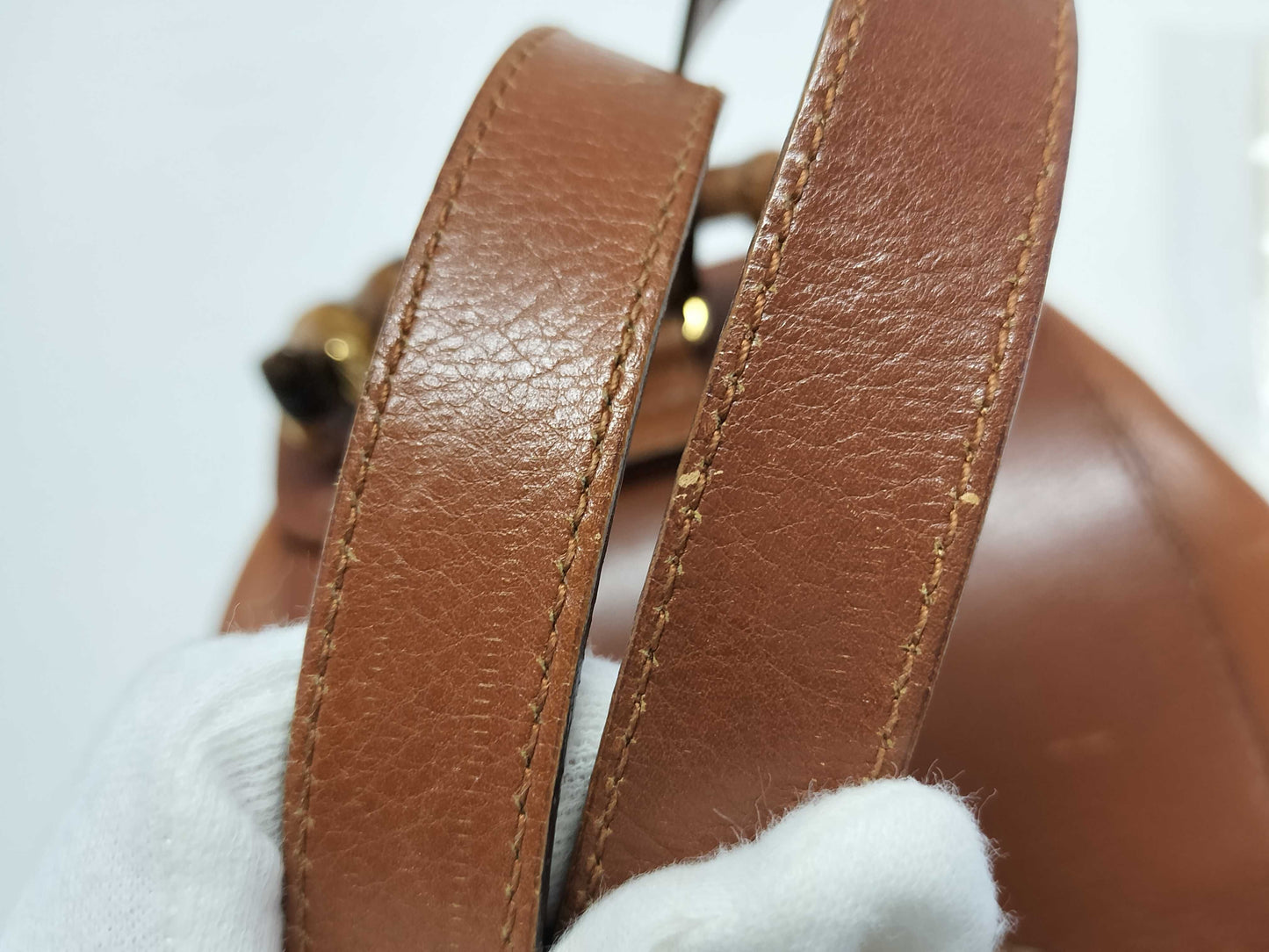 GUCCI Bamboo Gucci Bamboo Leather Backpack