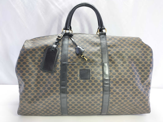 CELINE Macadam Boston Bag with Cadena Clochet Key and Name Tag