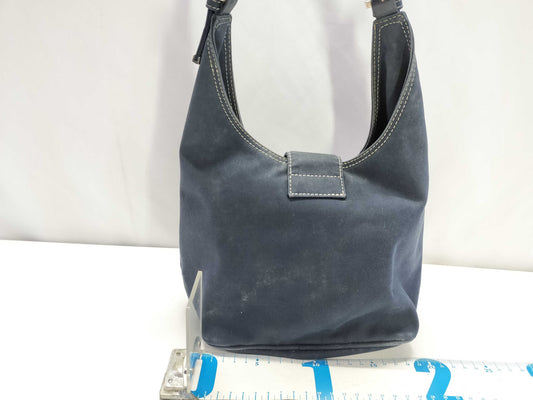 FENDI Mamma Bucket Shoulder Bag in Navy Denim
