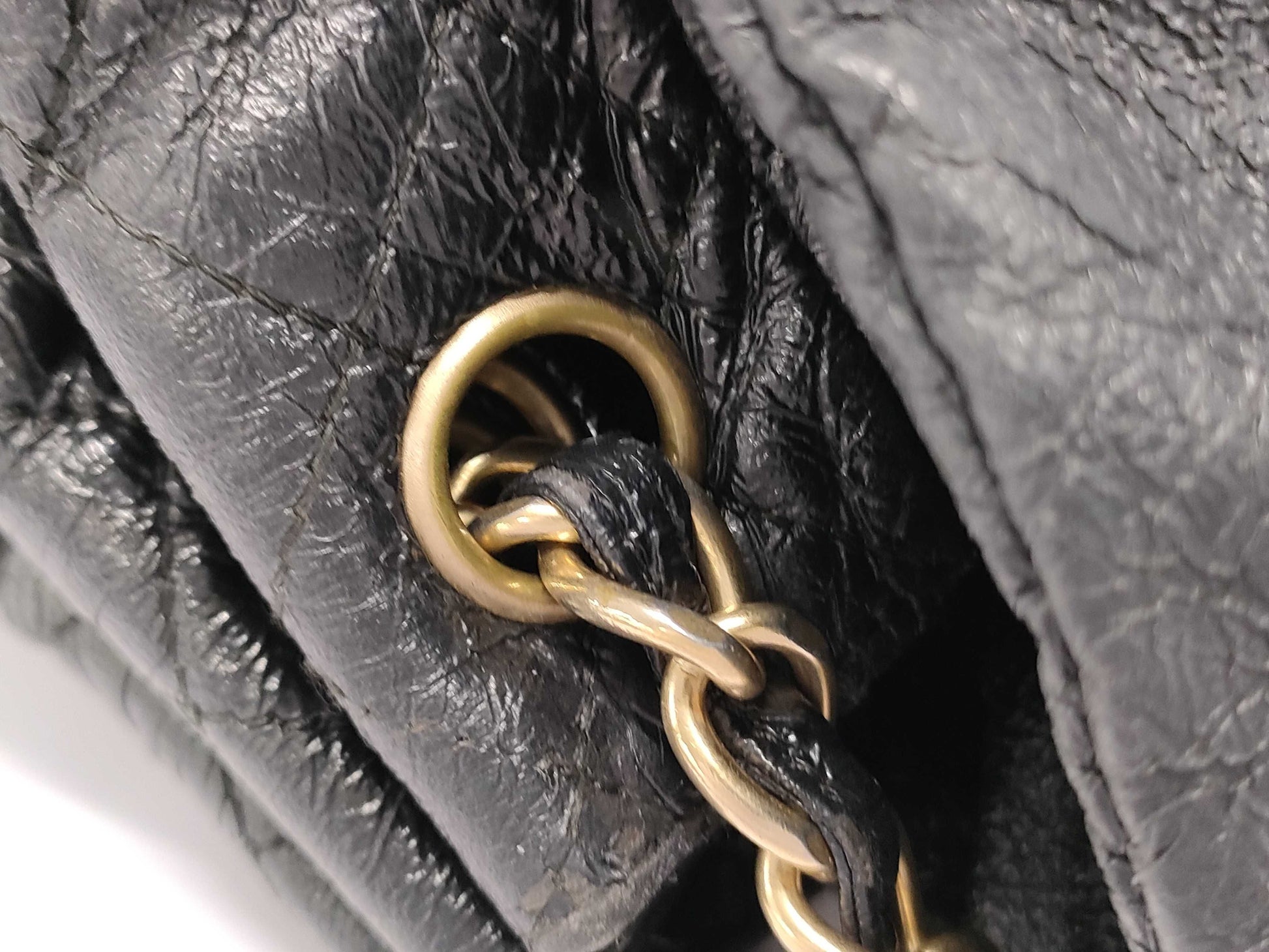 CHANEL Deca Coco Chain Shoulder Bag Leather Shoulder Bag