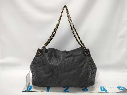 CHANEL Deca Coco Chain Shoulder Bag Leather Shoulder Bag