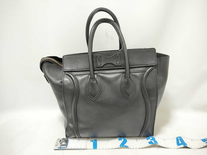 CELINE Luggage Mini Shopper Black Leather Tote Bag