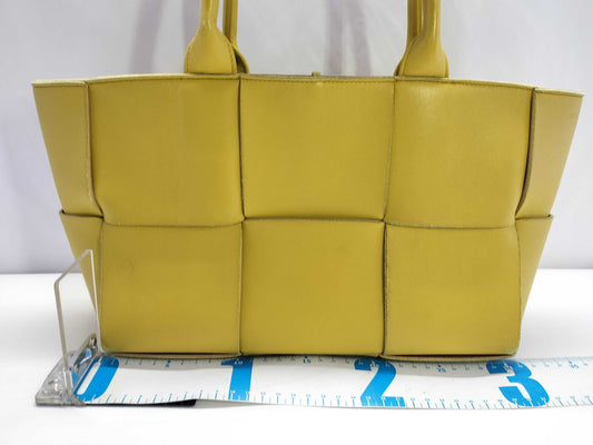 BOTTEGA VENETA Arco Tote Yellow Leather Handbag