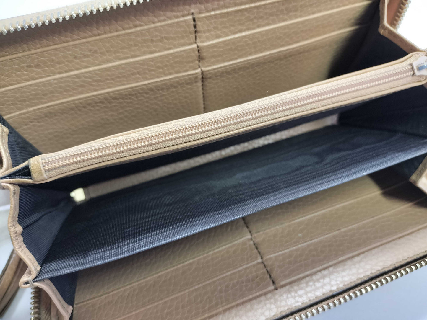 GUCCI Soho Round Zip Long Wallet 598187 Brown Leather Wallet