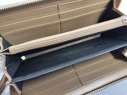 GUCCI Soho Round Zip Long Wallet 598187 Brown Leather Wallet