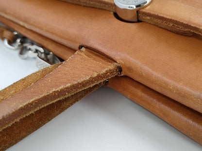 HERMES Hermes Air Bag Cabas □H Stamp/Brown x Beige/P Metal Fittings/Toile/Leather Tote Bag