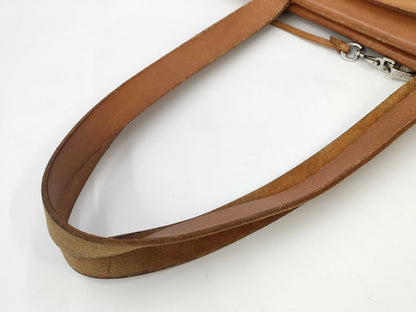 HERMES Hermes Air Bag Cabas □H Stamp/Brown x Beige/P Metal Fittings/Toile/Leather Tote Bag