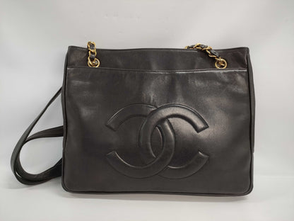 CHANEL Chain Shoulder Bag Lambskin 2656101 Black Bag