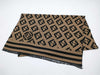 FENDI Zucca Pattern Scarf, 65% Cashmere, 35% Silk