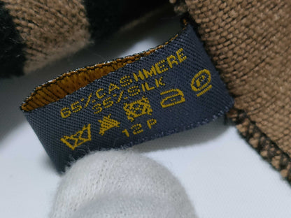 FENDI Zucca Pattern Scarf, 65% Cashmere, 35% Silk