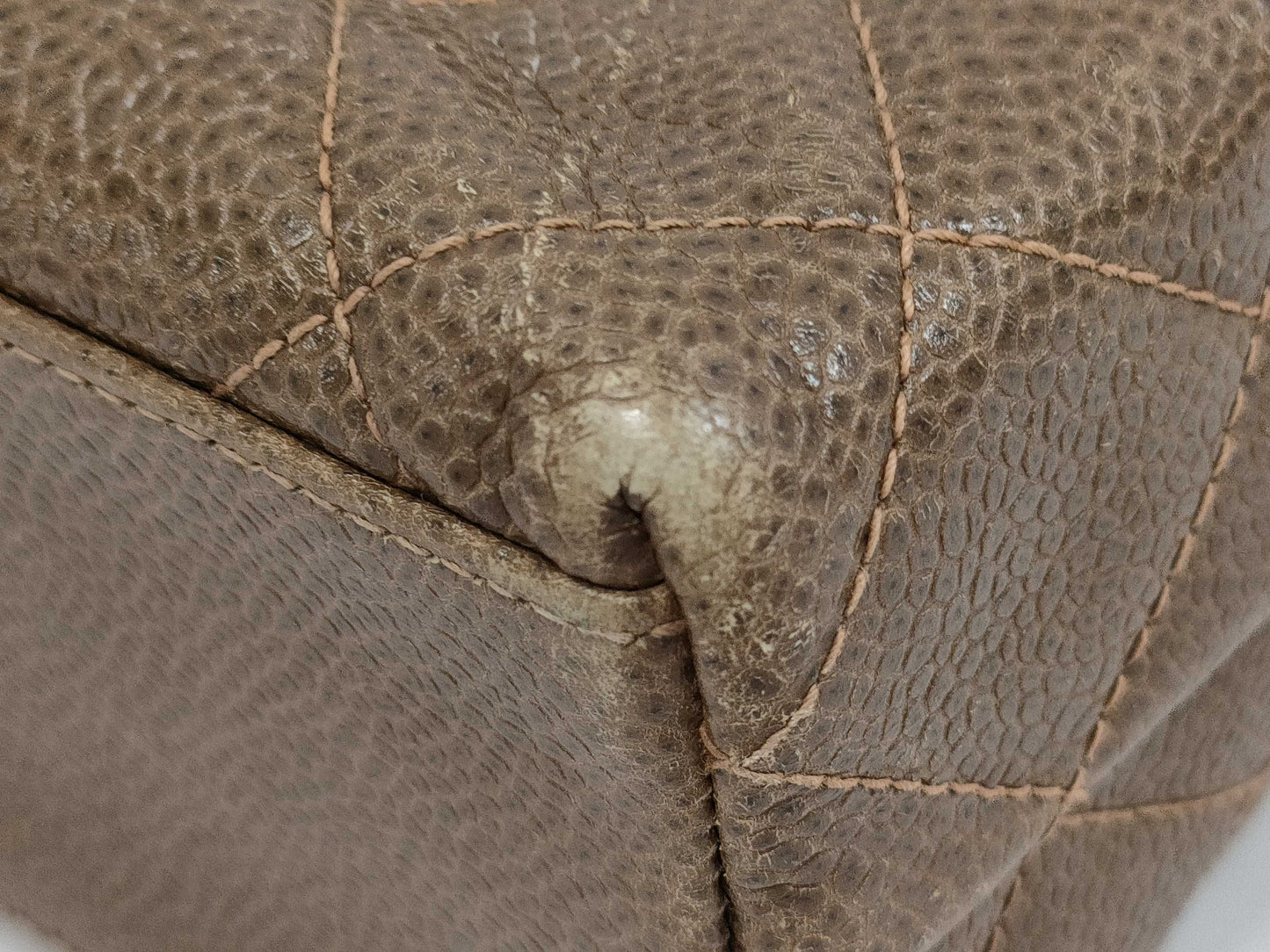 CHANEL Caviar Skin Matelasse Shoulder Bag