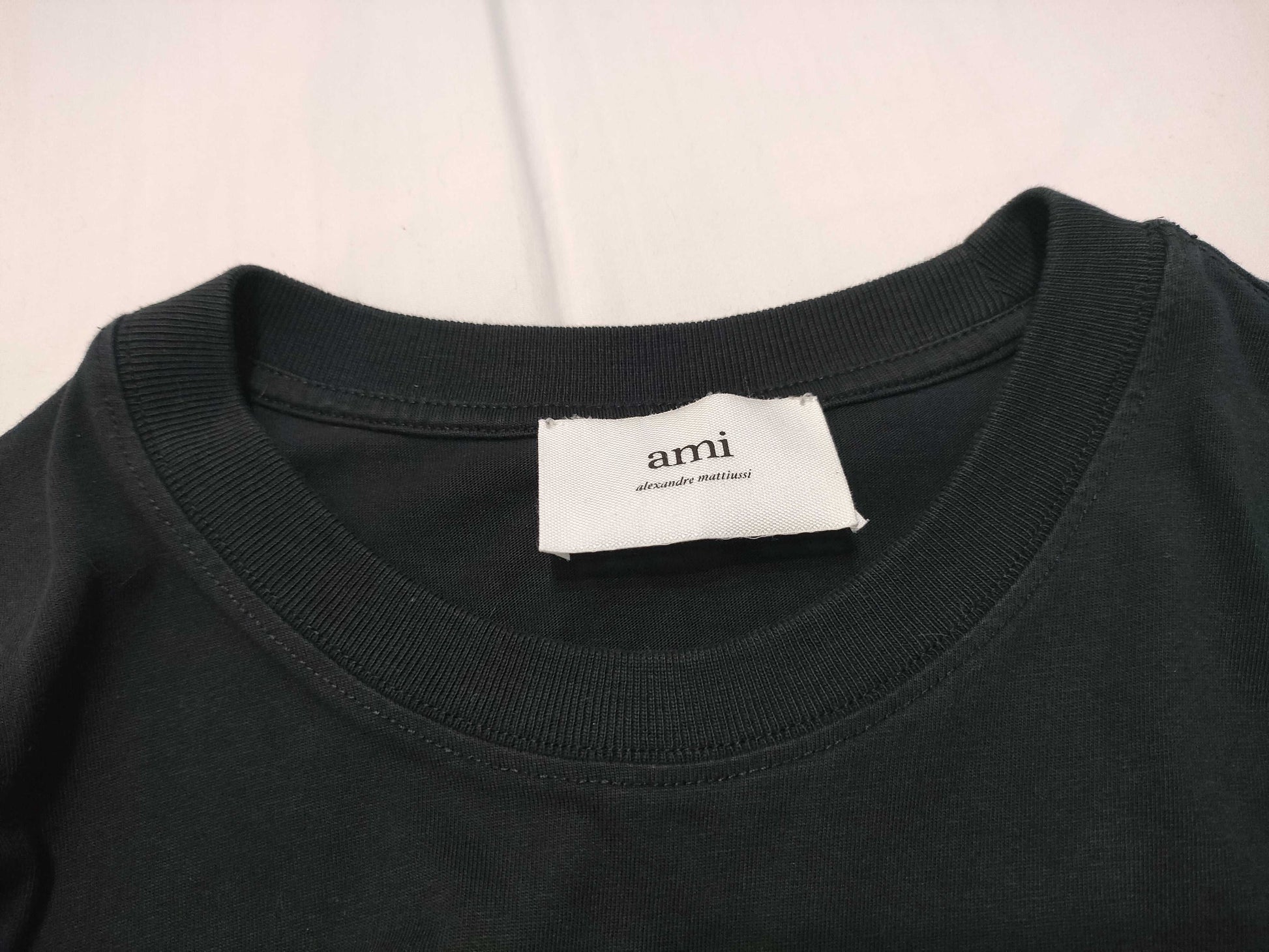 AMI Paris T-shirt, cotton, black, size M