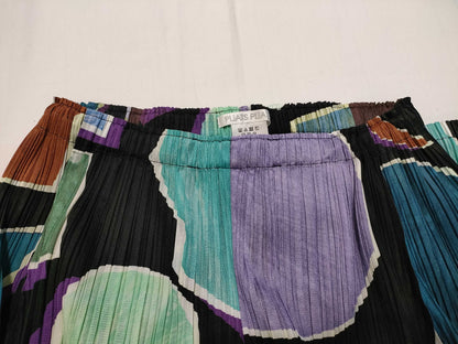 PLEATS PLEASE Pants, Multicolor Polyester Pants