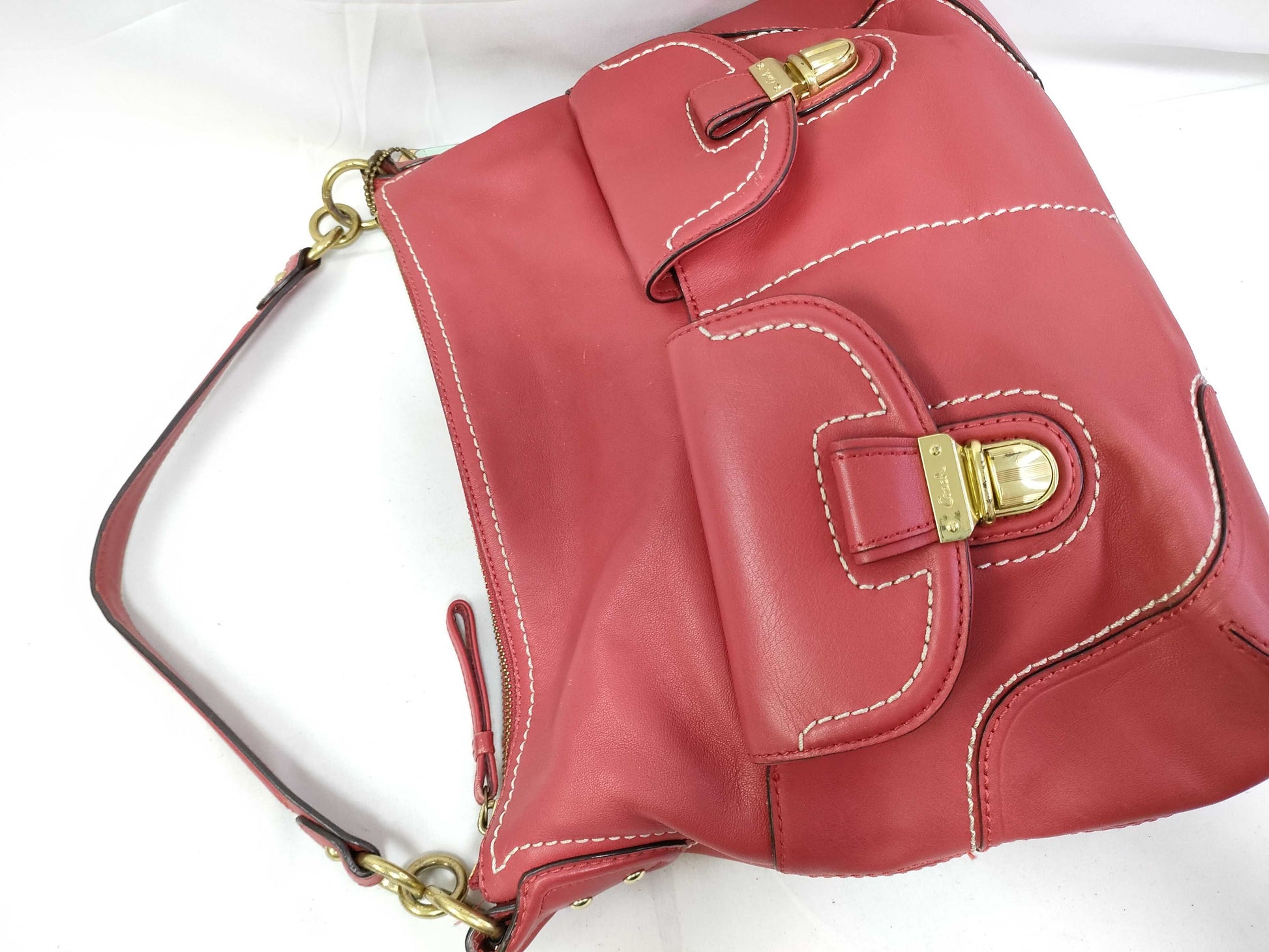 COACH 2-way shoulder bag in red leather, 22423, handbag