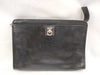 CELINE Gancini Clutch Bag in Black Leather