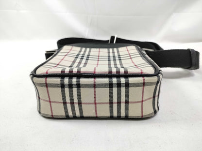 BURBERRY Nova Check Canvas and Leather Shoulder Bag