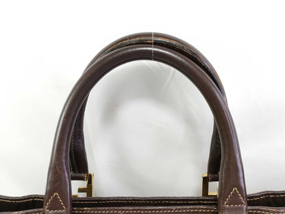 FENDI Zucca Canvas Leather Tote Bag