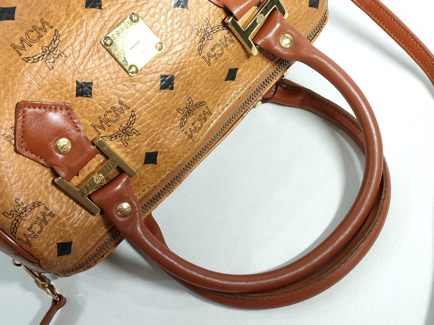 MCM 2WAY Logo Boston Bag Boston Bag