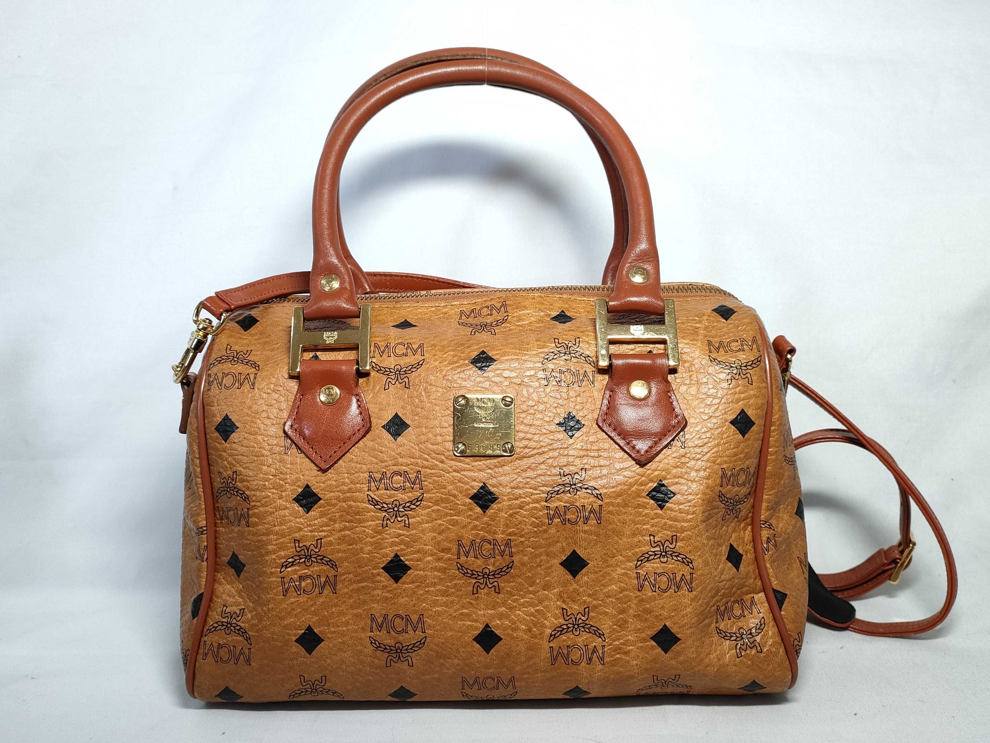 MCM 2WAY Logo Boston Bag Boston Bag