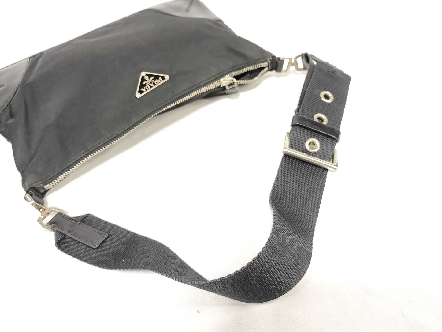 PRADA Nylon Tessuto x Leather Shoulder Bag Shoulder Bag