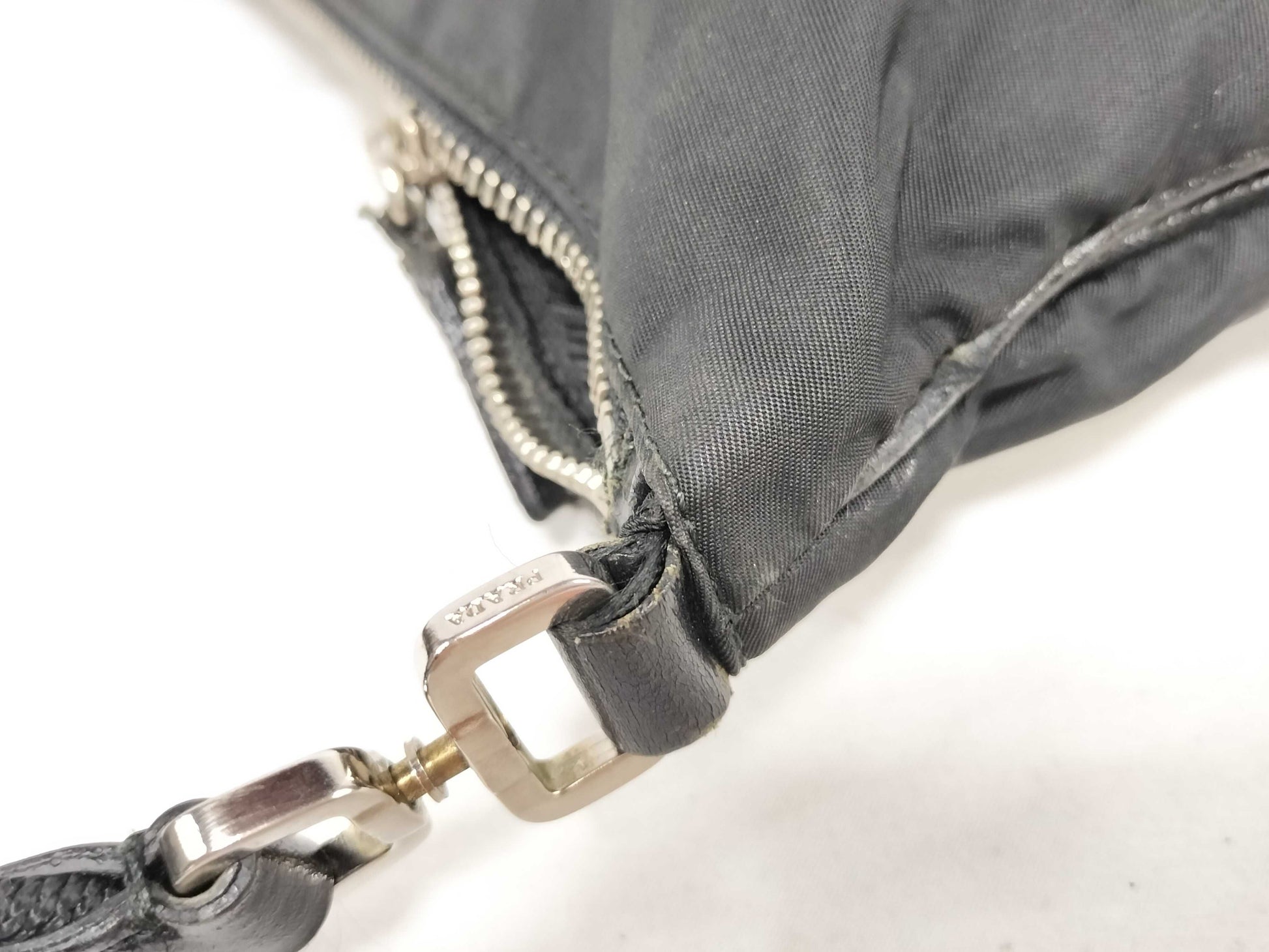 PRADA Nylon Tessuto x Leather Shoulder Bag Shoulder Bag