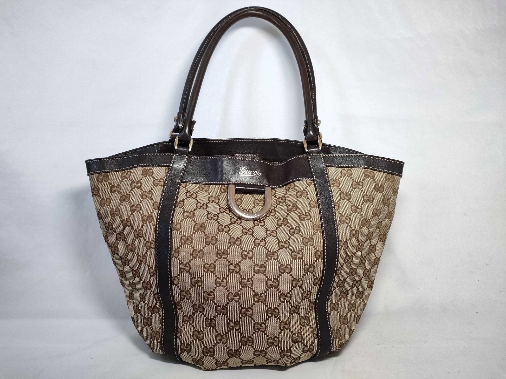 GUCCI GG Canvas Abbey Tote Bag