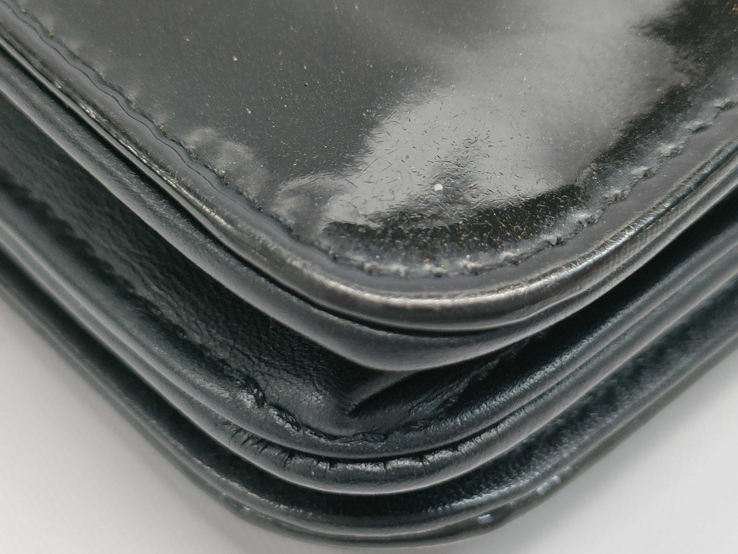 CHANEL Enamel Coco Mark Rhinestone Wallet