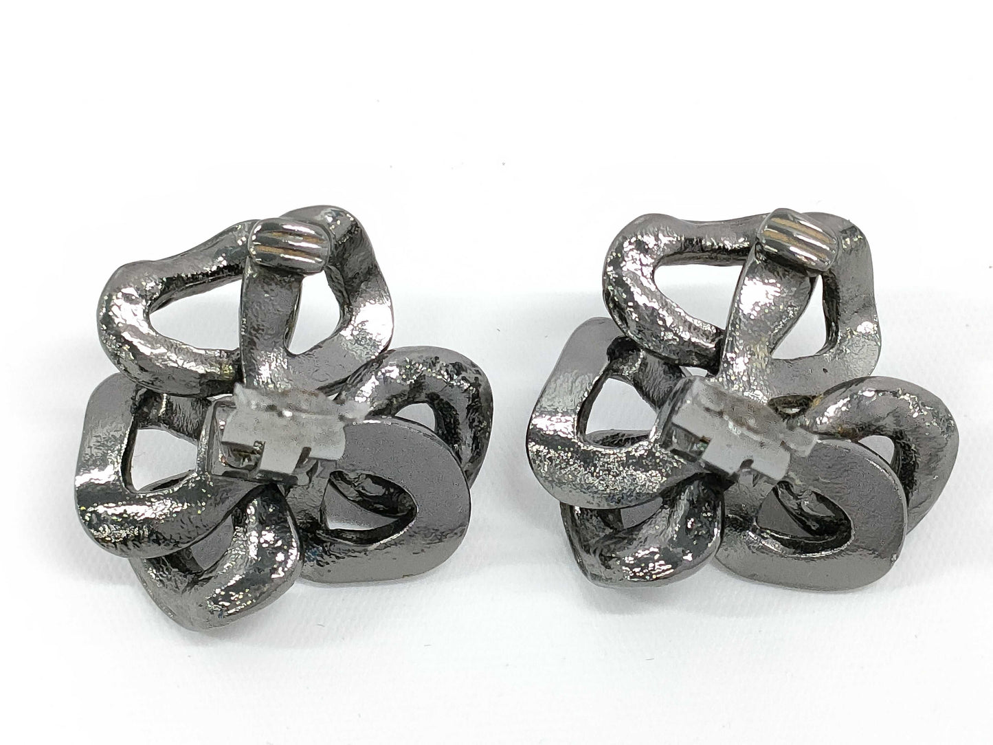 CHANEL Camellia F Pearl Rhinestone Earrings with Rice