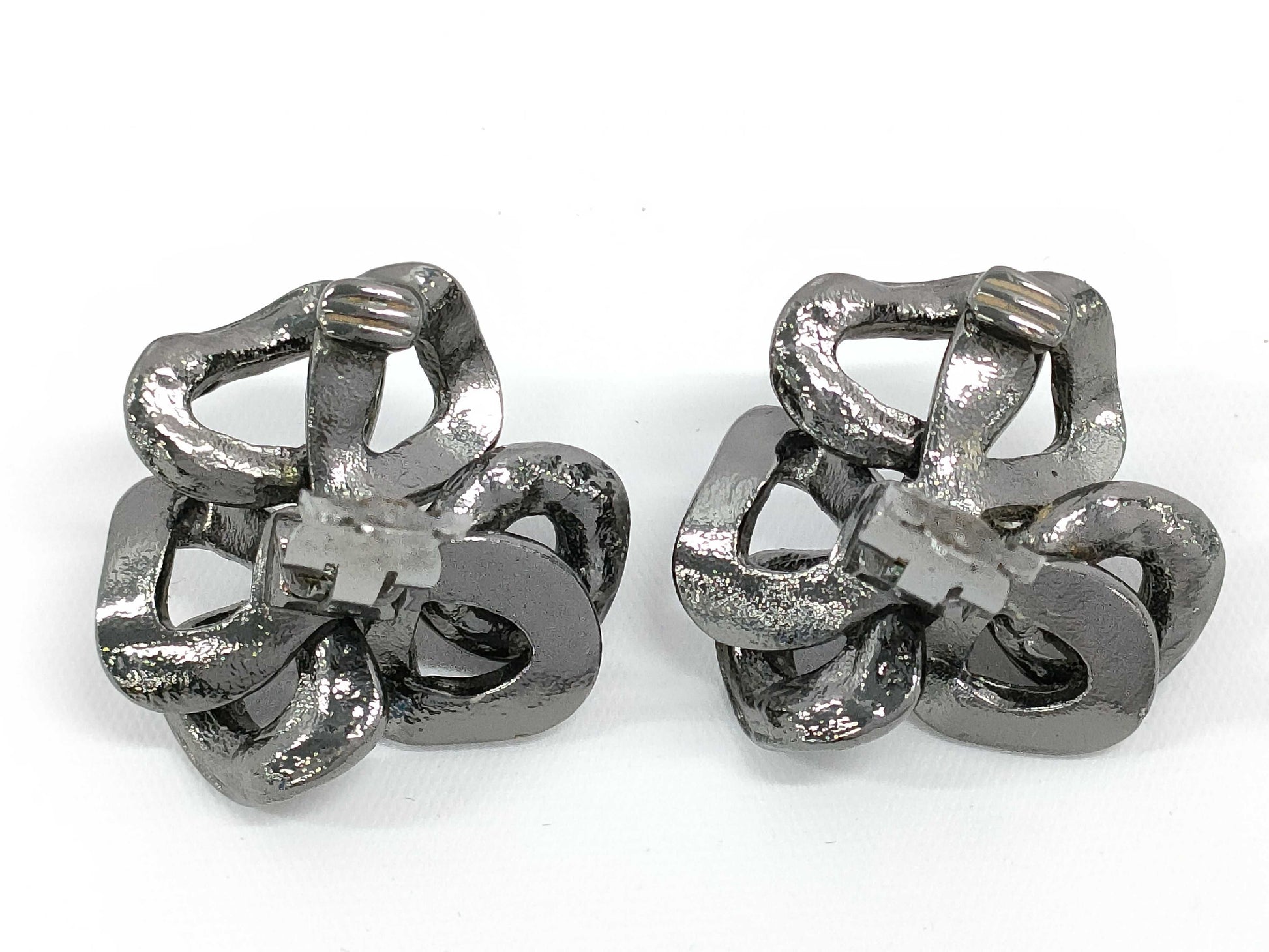 CHANEL Camellia F Pearl Rhinestone Earrings with Rice