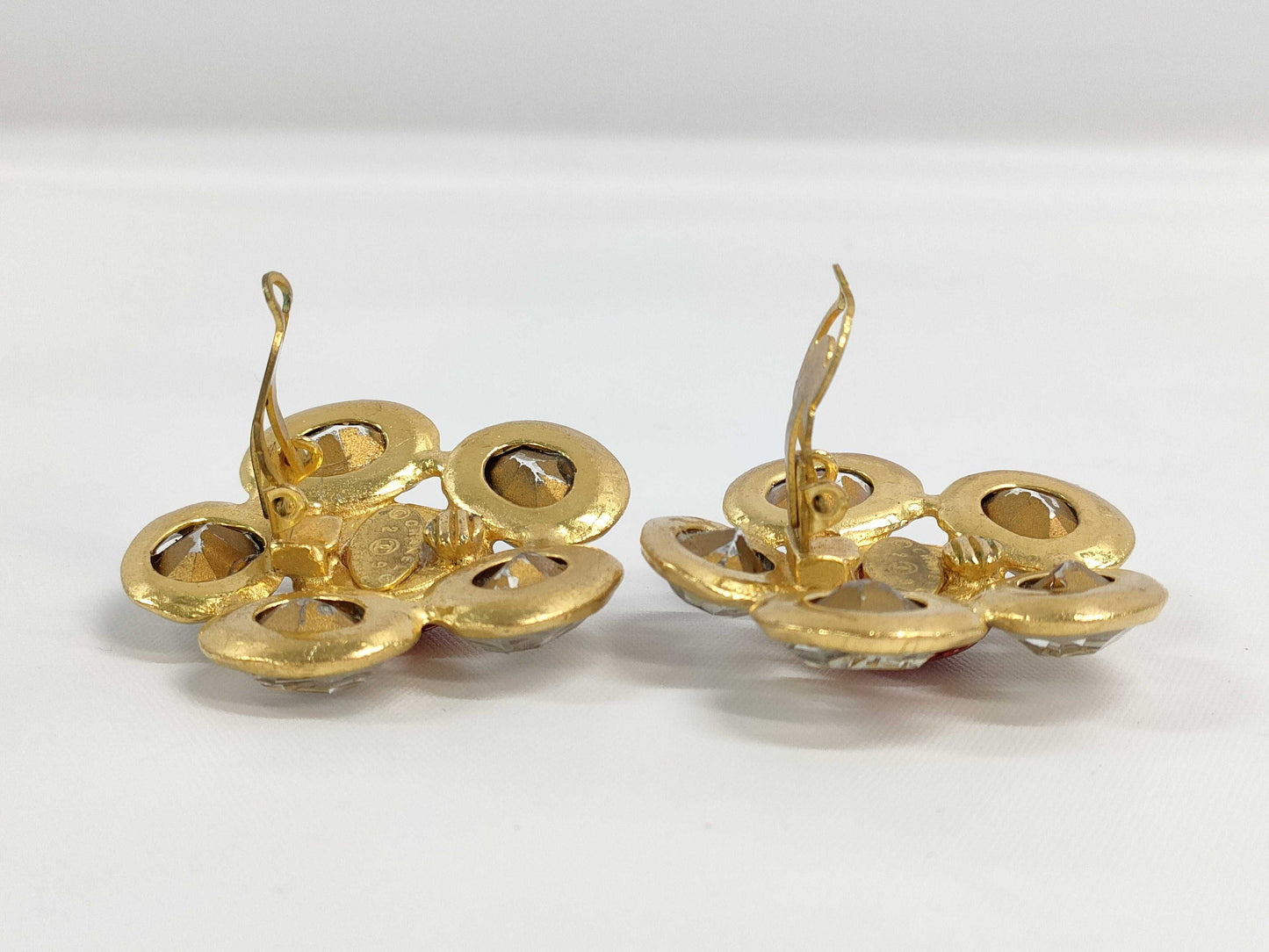 CHANEL Rhinestone and Color Stone Earrings with Comments