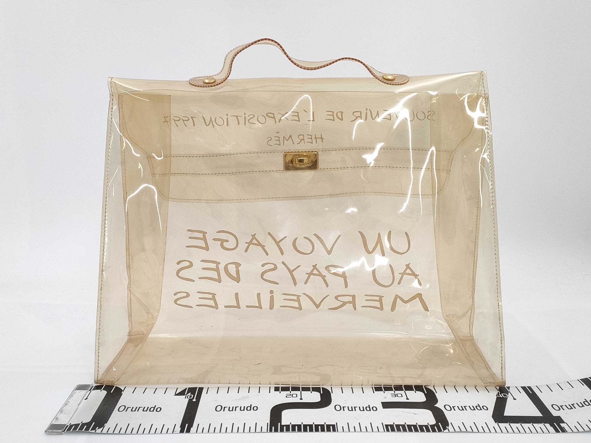 HERMES Vinyl Kelly Handbag