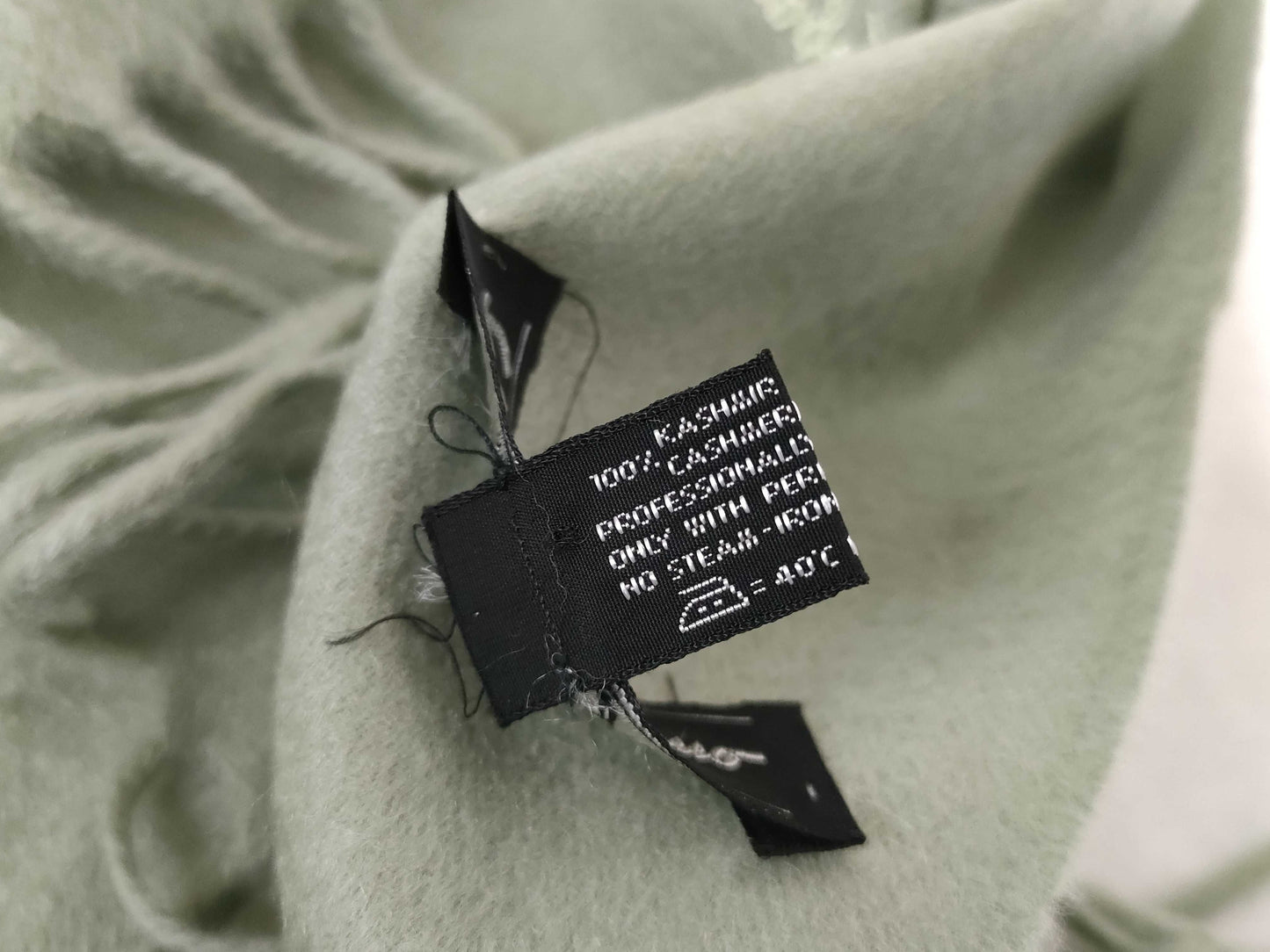 Salvatore Ferragamo 100% Cashmere Scarf with Embroidered Logo