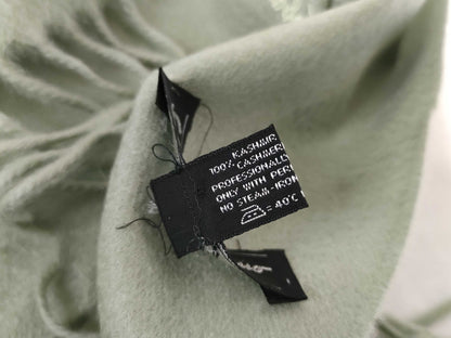 Salvatore Ferragamo 100% Cashmere Scarf with Embroidered Logo