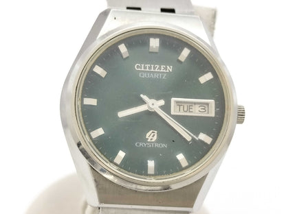 CITIZEN Crystron 4-860535K 60102767 Quartz Green Dial Boys' Watch