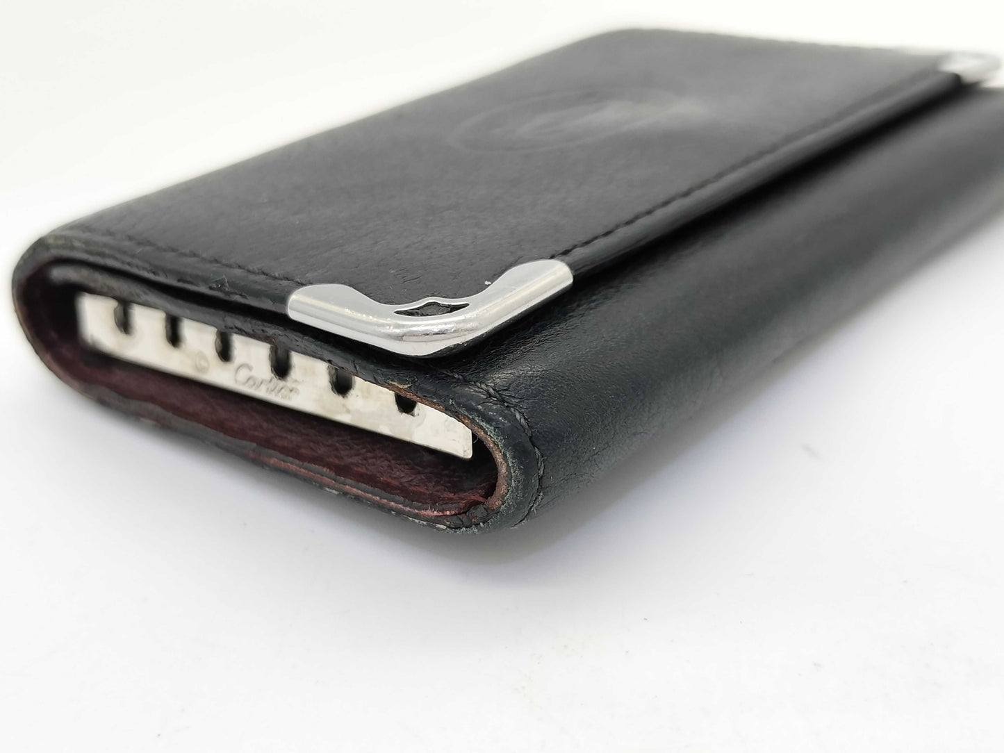 Cartier Must Cartier Must Line Leather Card Case Black Card Case/Pass Case/Business Card Case Key Case/Key Holder