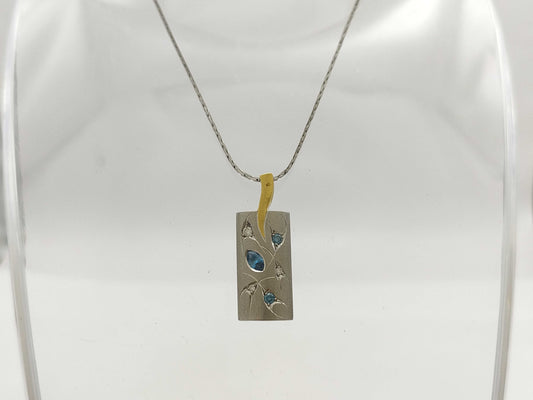 Koji Iwakura D0.23/0.05ct PT900/K18/METAL 8.0g Necklace 