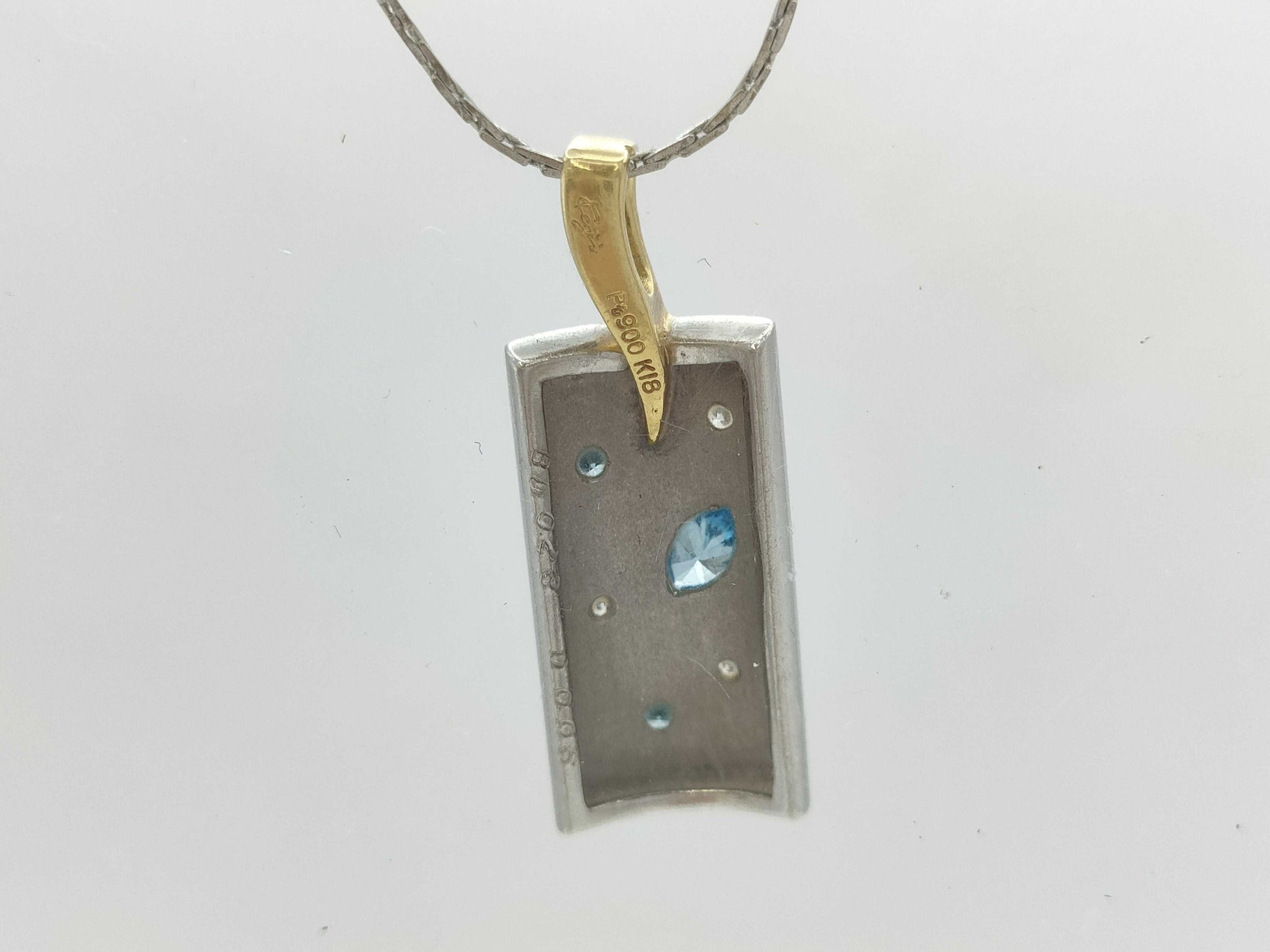 Koji Iwakura D0.23/0.05ct PT900/K18/METAL 8.0g Necklace 