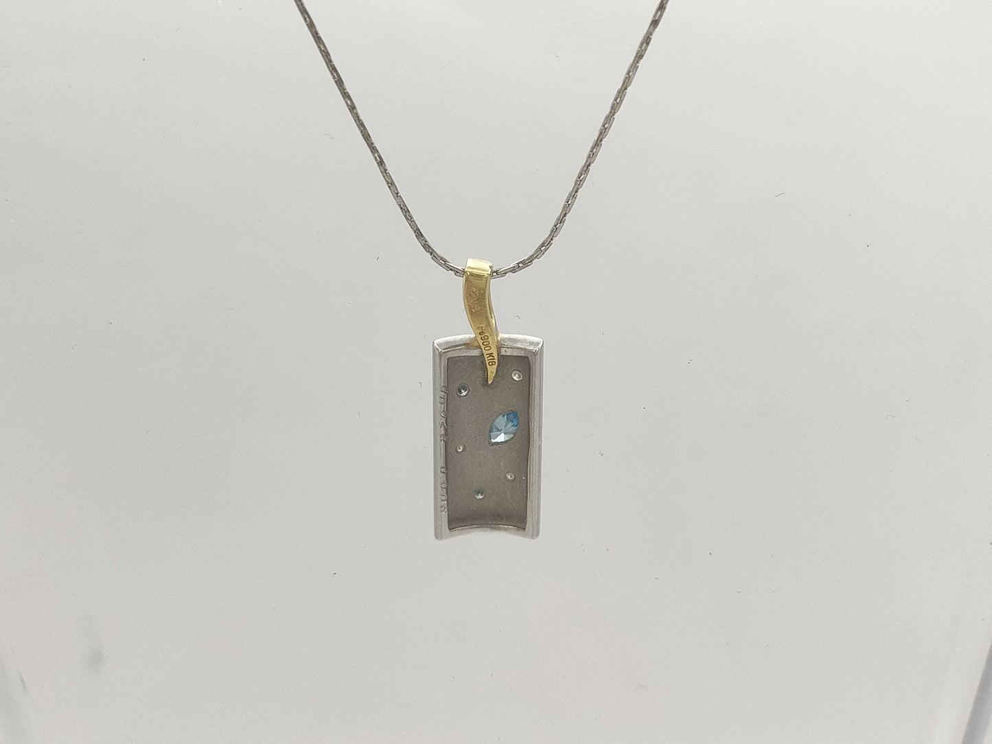 Koji Iwakura D0.23/0.05ct PT900/K18/METAL 8.0g Necklace 
