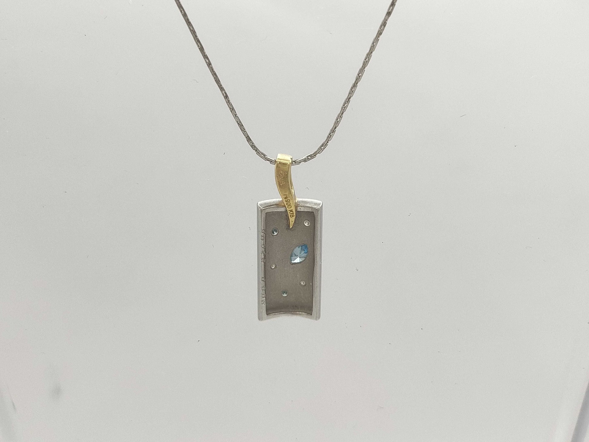 Koji Iwakura D0.23/0.05ct PT900/K18/METAL 8.0g Necklace 